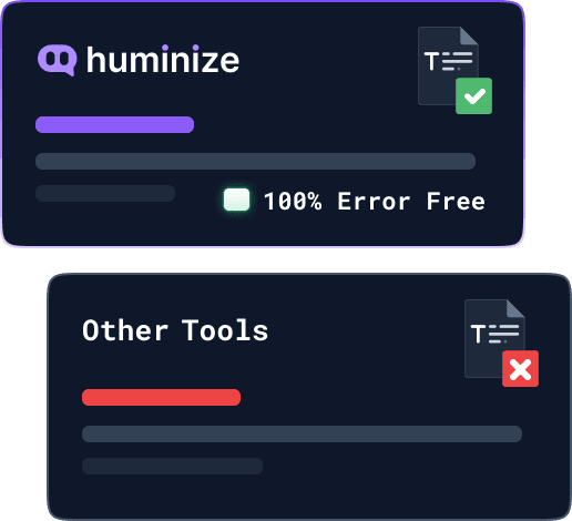 Error-Free Humanized Text