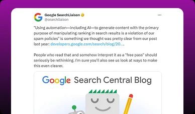 Humanize AI-generated text to protect against Google penalties