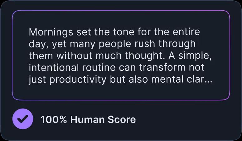 Get 100% human scores for AI-generated text using AI to human text tool